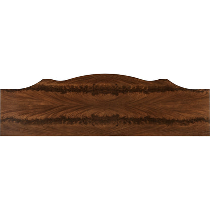 Buckingham Serpentine Mahogany Credenza by Jonathan Charles in brown and medium antique mahogany. Made from acacia in a traditional style.
