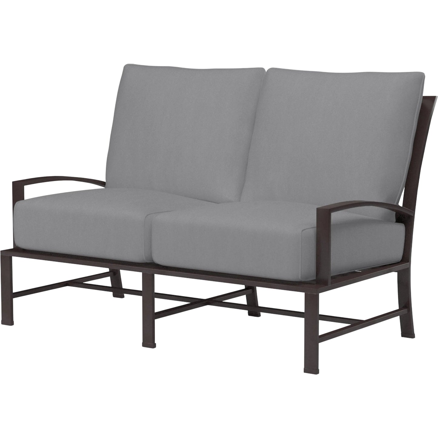 004 SI-2513931 | Primary Silo | La Jolla Outdoor  Loveseat by Sunset West in browns. Made from aluminum in a modern style.