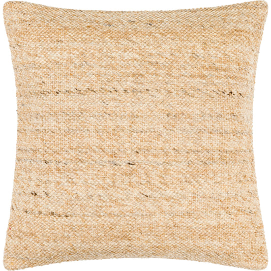 Oswin Pillow - 481536 by Surya in light beige, beige, tan. Made from front: 100% wool, back: 100% cotton in a modern style.