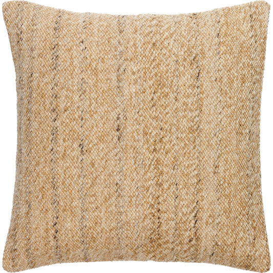 Oswin Pillow - 481536 by Surya in light beige, beige, tan. Made from front: 100% wool, back: 100% cotton in a modern style.