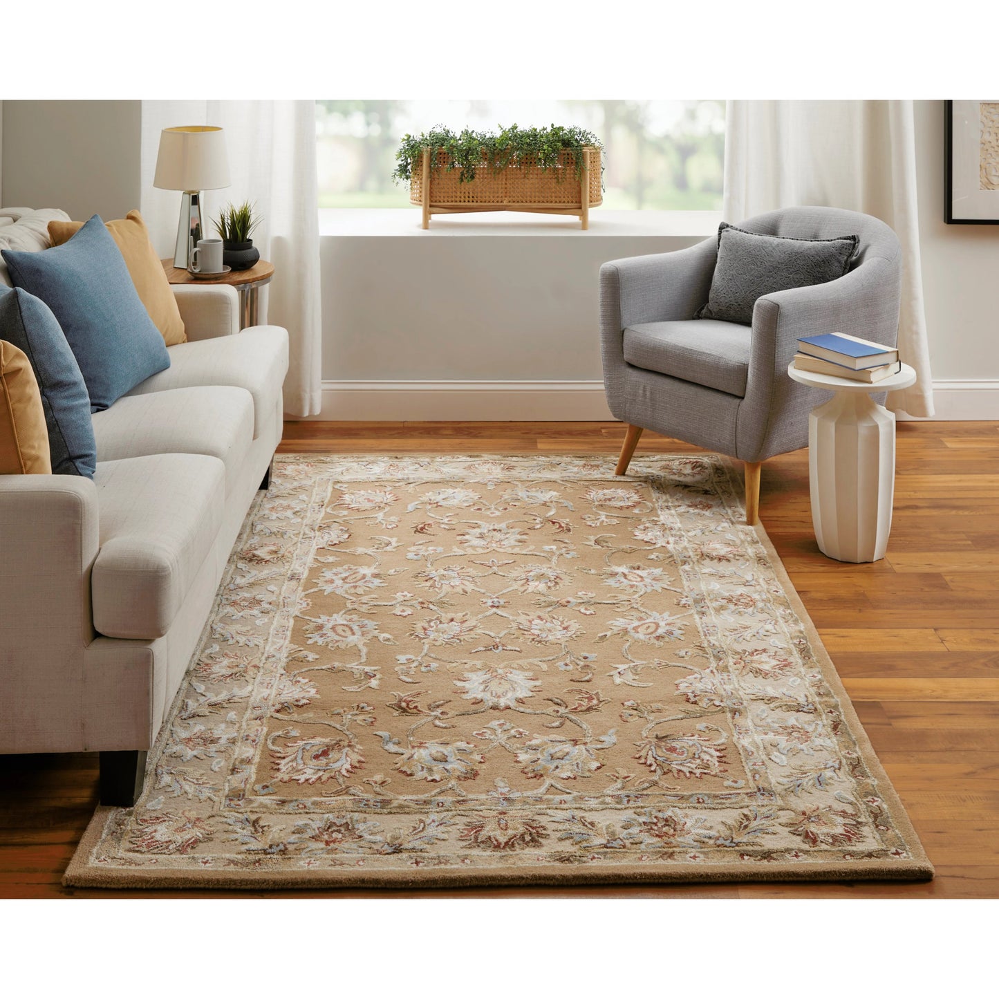 015 SI-2130017,SI-2130018 | Lifestyle | Prescott Traditional & Botanical Rug - 8939F by Feizy. Made from viscose, wool in a unique style.