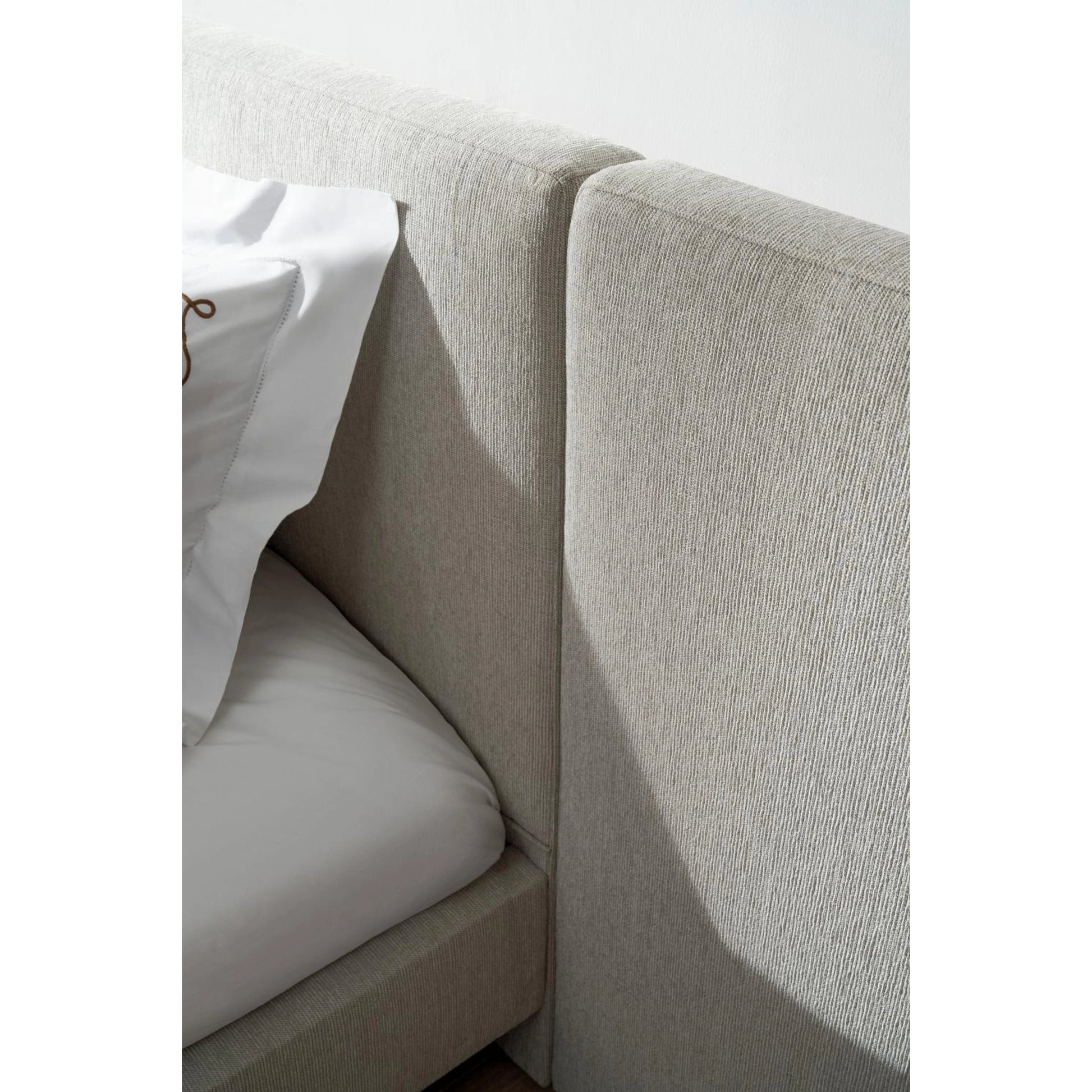 Zest Upholstered Bed with Wings by Zest. Made from rubberwood, fabric in a modern style.