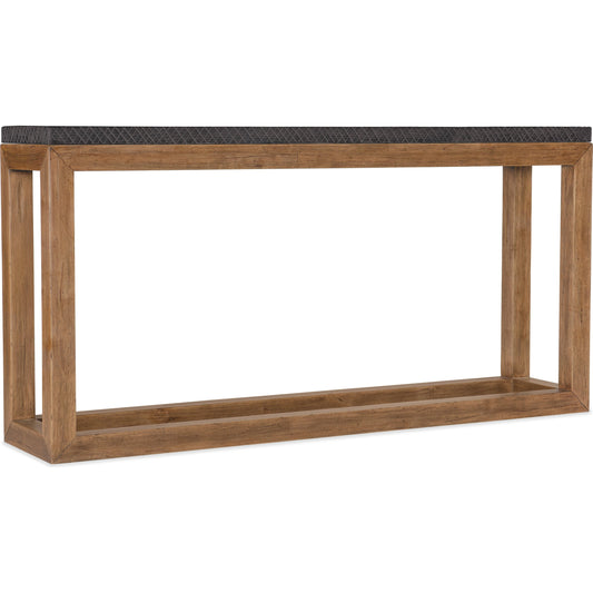 Big Sky Sofa Table by Hooker Furniture in vintage natural, furrowed bark. Made from wood, resin in a modern style.