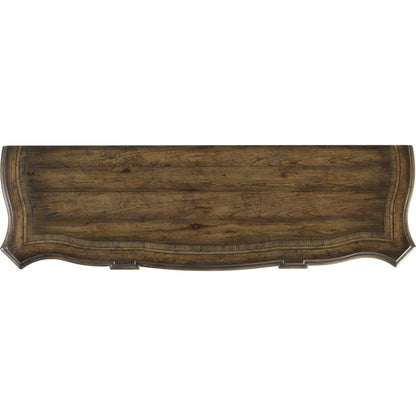 Rhapsody Dresser by Hooker Furniture in rustic walnut. Made from pecan veneers in a traditional style.