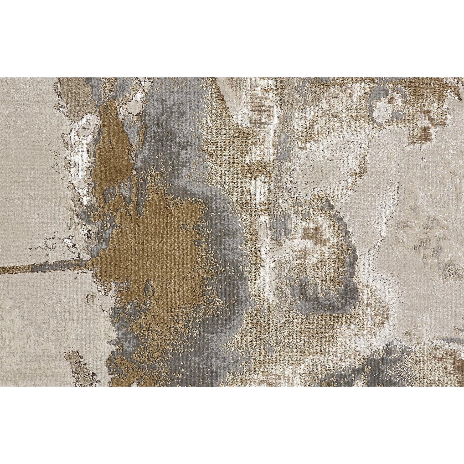Aura Rug - 3737F by Feizy in gray, ivory, gold. Made from polyester, polypropylene in a unique style.