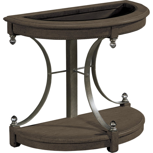 Vintage Salvage Drew End Table by A.R.T. Furniture in brown and walnut. Made from parawood solids in a traditional style.