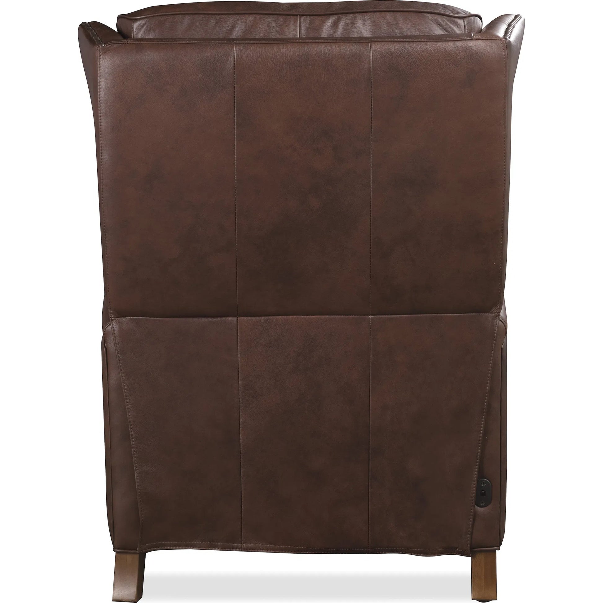 Lansing Power Recliner with Power Headrest by Hooker Furniture in dark wood. Made from leather in a traditional style.