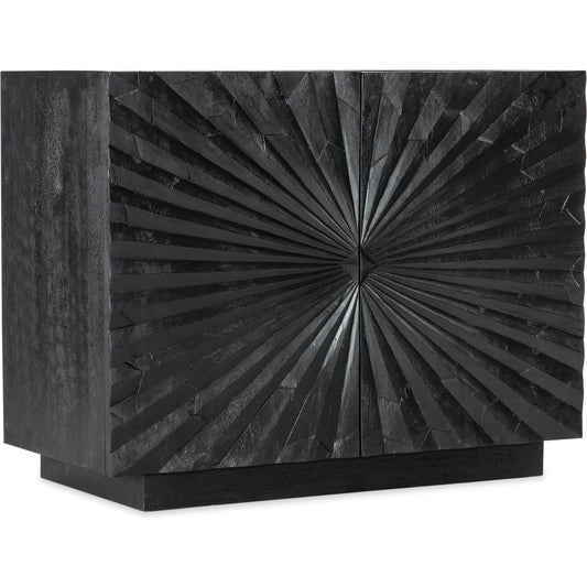 Commerce & Market Two Door Chest by Hooker Furniture in black. Made from mango solids in a modern style.