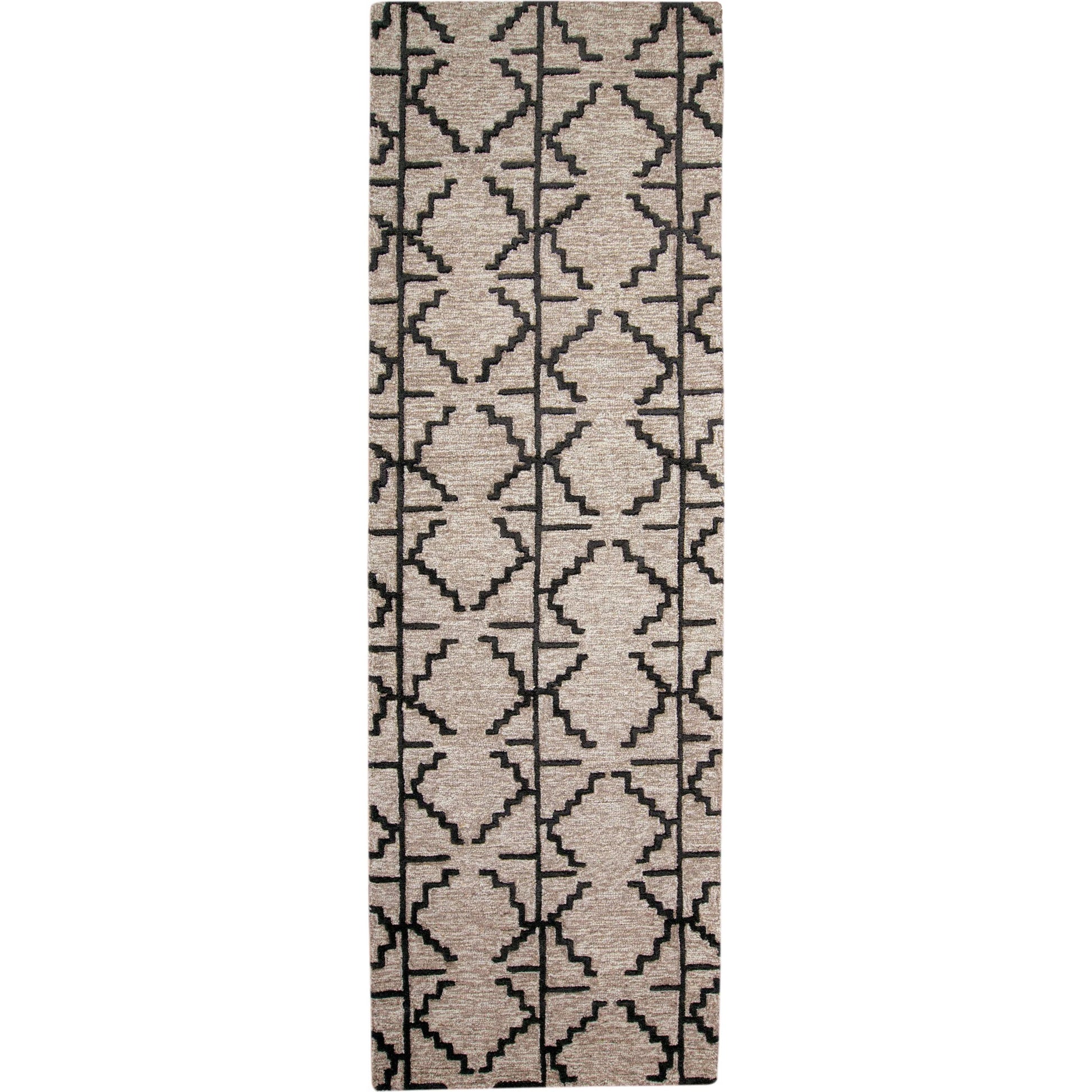Enzo Transitional Geometric Rug - 8732F by Feizy in black, taupe, gray. Made from wool in a unique style.