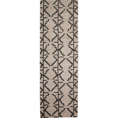 Enzo Transitional Geometric Rug - 8732F by Feizy in black, taupe, gray. Made from wool in a unique style.