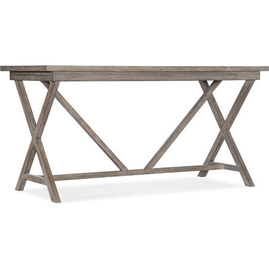Commerce & Market Trestle Desk by Hooker Furniture in light wood. Made from oak solids in a cottage & farmhouse style.