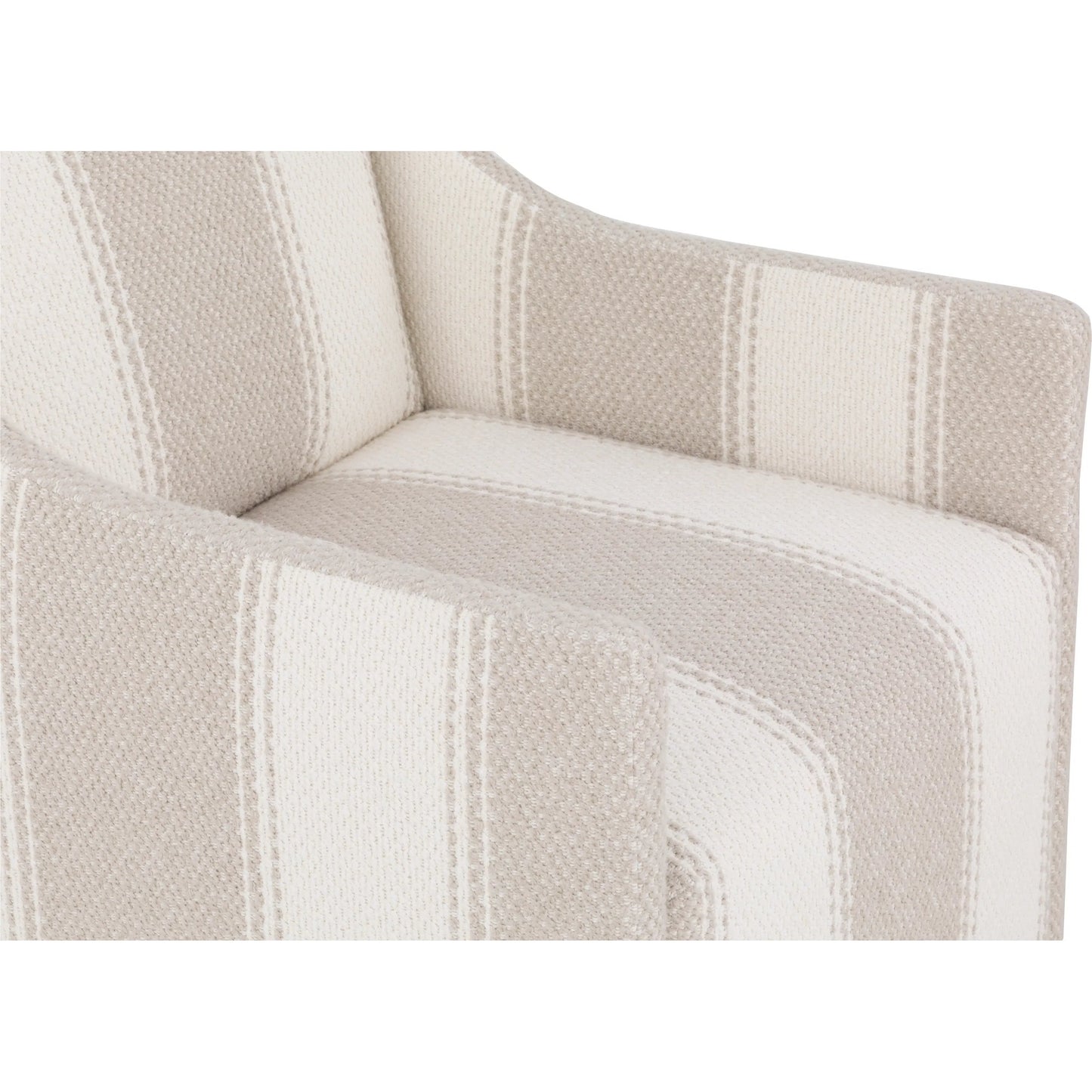 004 SI-2636142 | Closeup | Halston Arm Chair by Fairfield Chair in cream and oatmeal. Made from rubberwood solids in a unique style.