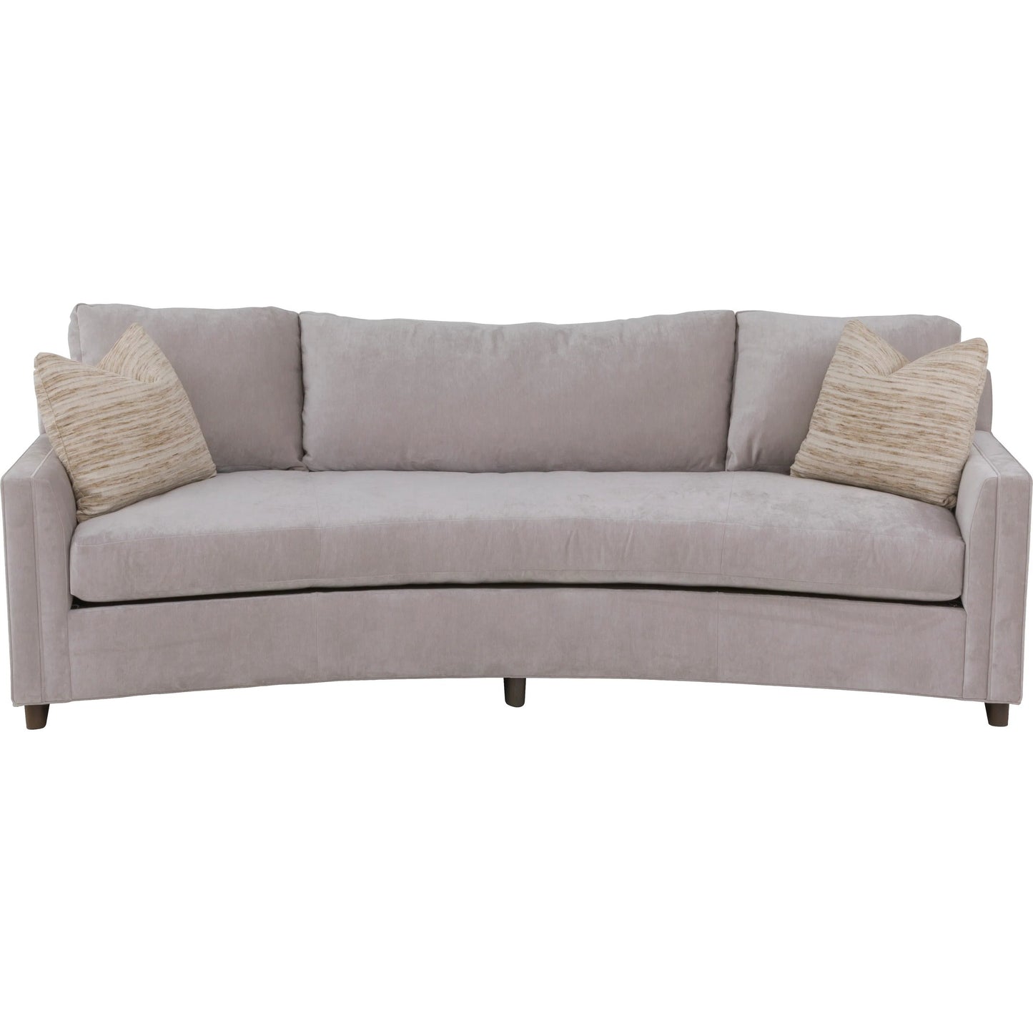 002 SI-2636143 | Additional Silo | Enzo Sofa w/2 Beach Contrast Pillows by Fairfield Chair in grey and platinum. Made from beech solids in a unique style.