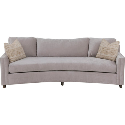 Enzo Sofa w/2 Beach Contrast Pillows by Fairfield Chair in grey and platinum. Made from beech solids in a unique style.