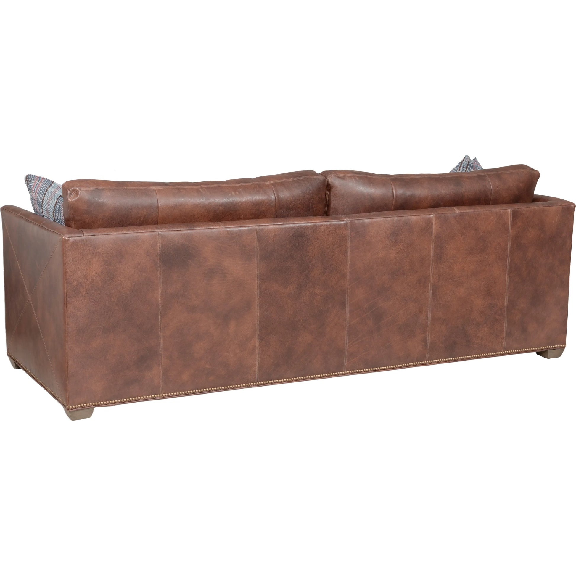 Chesterfield Sofa by Fairfield Chair in brown and caramel. Made from beech solids in a unique style.