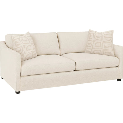 Beckett Demi-Sofa by Fairfield Chair in cream and bisque. Made from unique in a unique style.