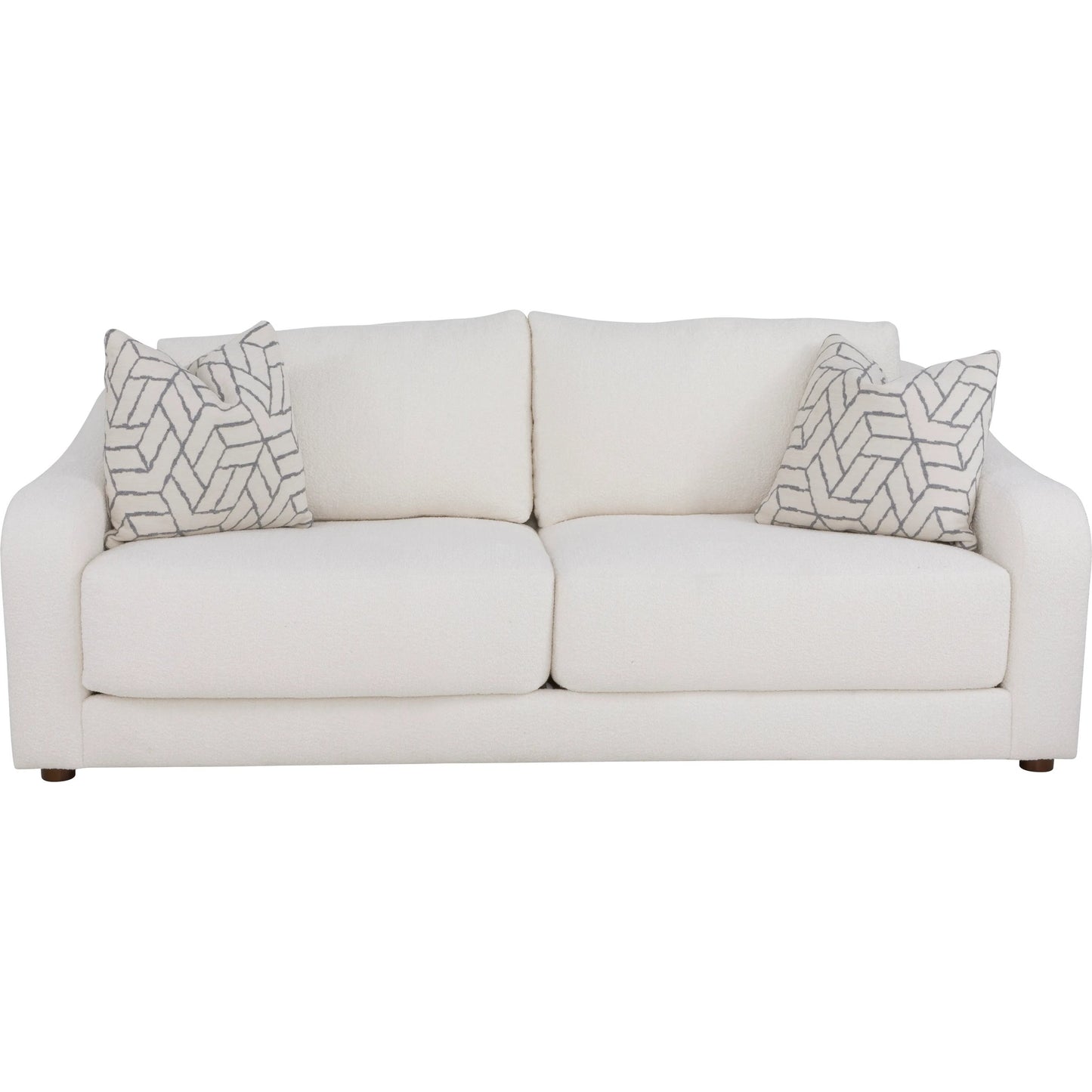 002 SI-2636180 | Additional Silo | Hollis Sofa by Fairfield Chair in cream and white. Made from beech solids in a unique style.