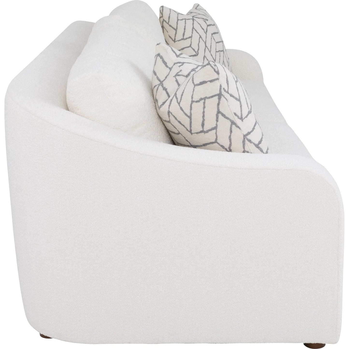 003 SI-2636180 | Additional Silo | Hollis Sofa by Fairfield Chair in cream and white. Made from beech solids in a unique style.