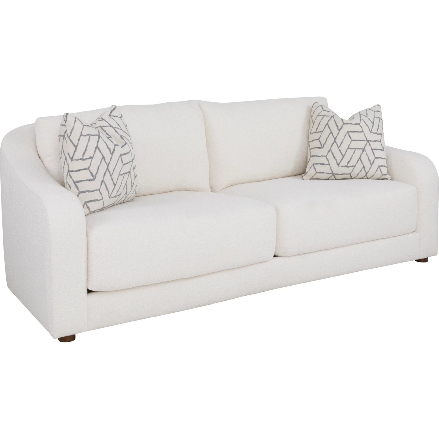 000 SI-2636180 | Primary Silo | Hollis Sofa by Fairfield Chair in cream and white. Made from beech solids in a unique style.