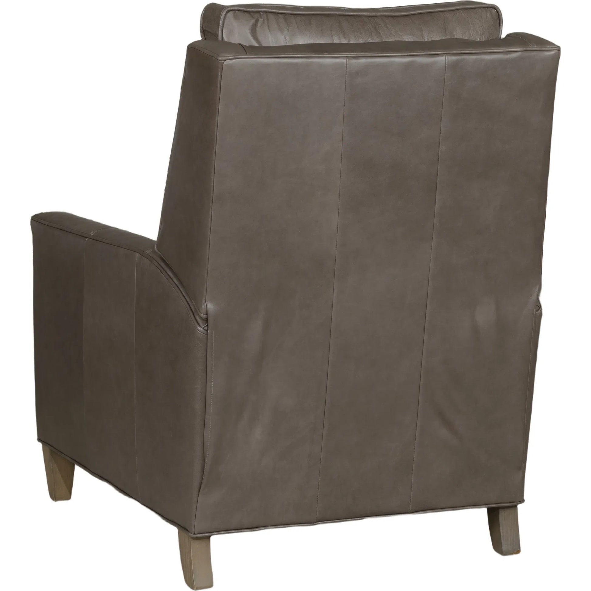 Beth Page Manual Push Back Recliner by Fairfield Chair in dark brown. Made from beech solids in a unique style.