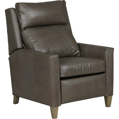 Beth Page Manual Push Back Recliner by Fairfield Chair in dark brown. Made from beech solids in a unique style.