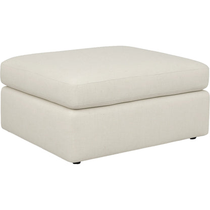 Libby Langdon Francis Bumper Ottoman by Fairfield Chair in cream and ivory. Made from unique in a unique style.