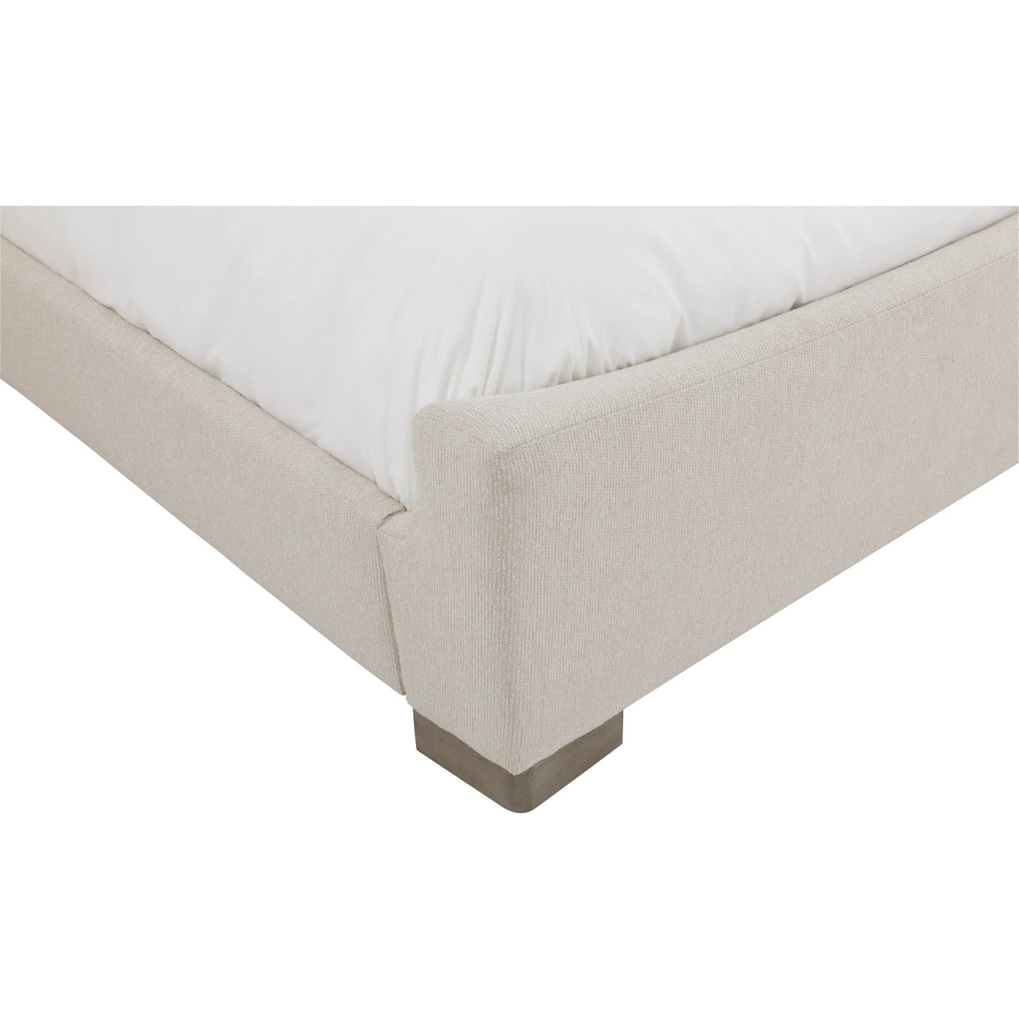 003 SI-2636195 | Closeup | Inez Upholstered Bed by Fairfield Chair in cream and almond buff. Made from ash in a unique style.