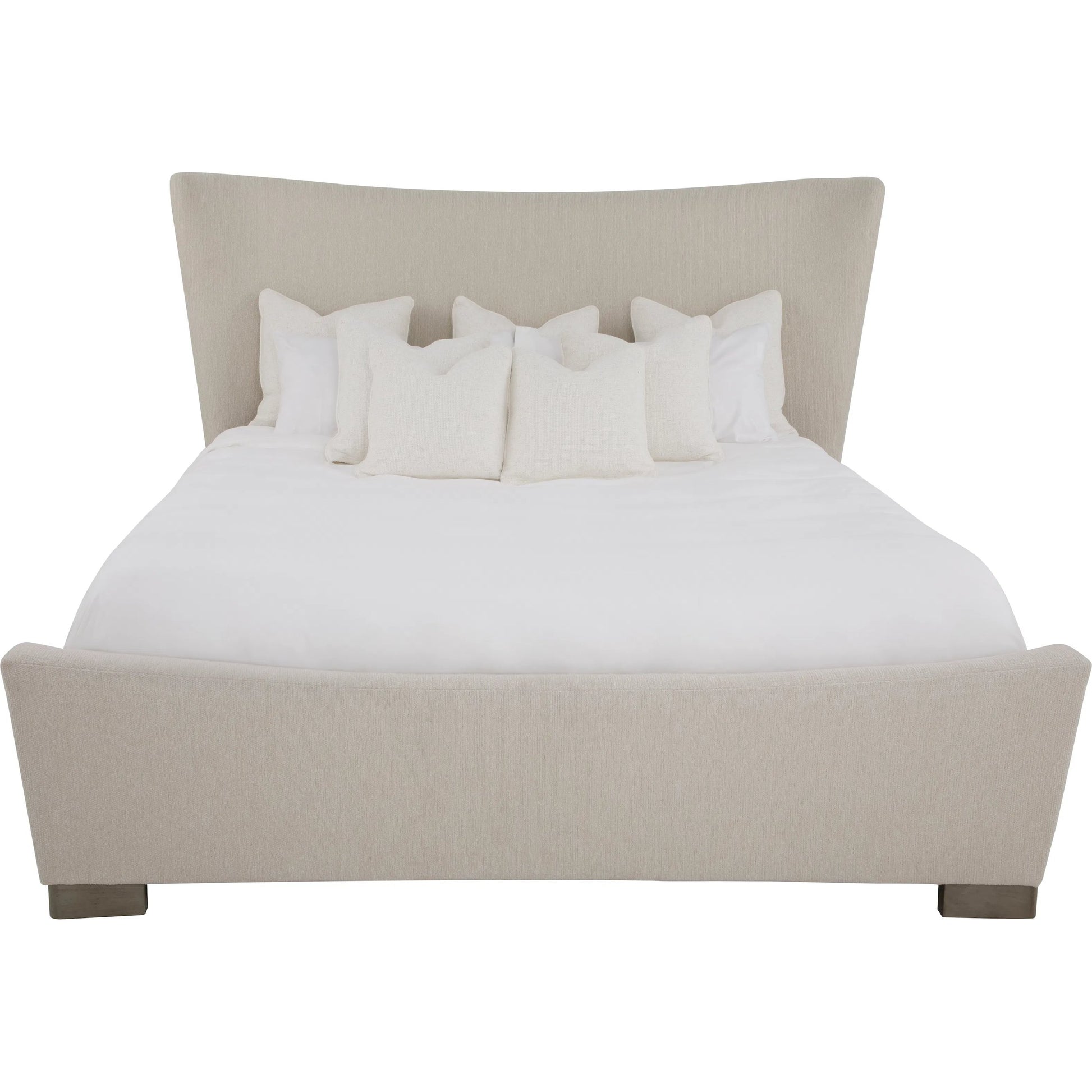 Inez Upholstered Bed by Fairfield Chair in cream and almond buff. Made from ash in a unique style.
