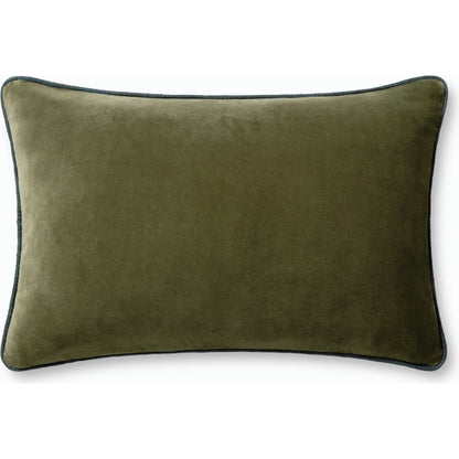 PCJ0020 16" x 26"  Pillow by Chris Loves Julia x Loloi in green. Made from 100% cotton in a modern style.
