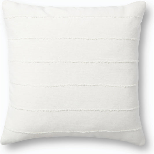 PJS0013 Pillow by Jean Stoffer x Loloi in ivory. Made from 100% cotton in a modern style.