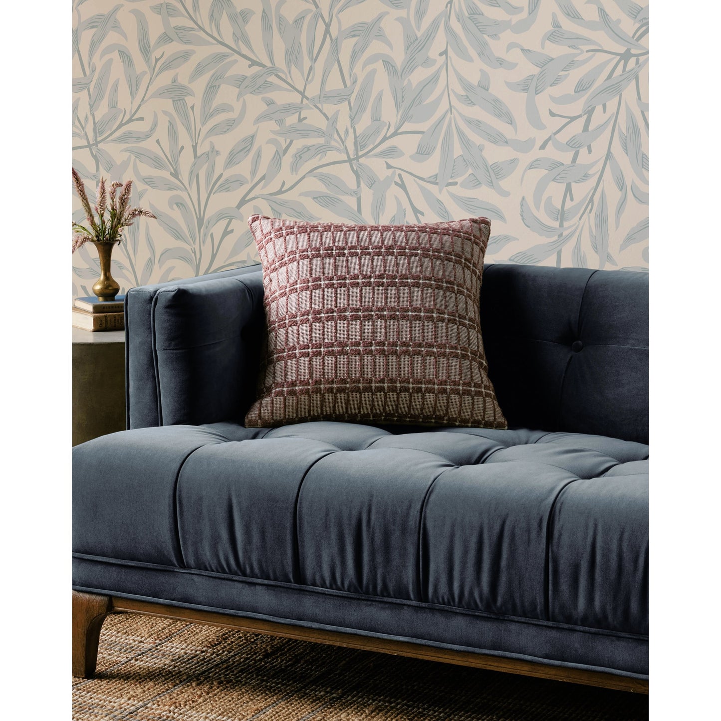 004 SI-2159830,SI-2159831 | Lifestyle | PCJ0019 Pillow by Chris Loves Julia x Loloi in burgundy. Made from cotton, rayon in a modern style.
