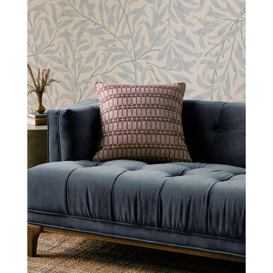PCJ0019 Pillow by Chris Loves Julia x Loloi in burgundy. Made from cotton, rayon in a modern style.