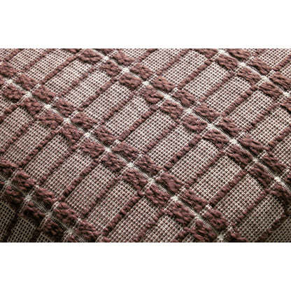 PCJ0019 Pillow by Chris Loves Julia x Loloi in burgundy. Made from cotton, rayon in a modern style.