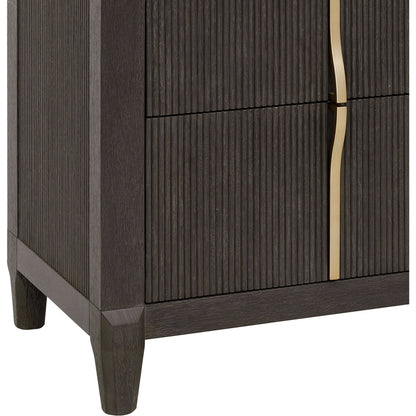 West End Loft Nightstand by Pulaski Furniture in tuxedo. Made from rubberwood in a modern style.