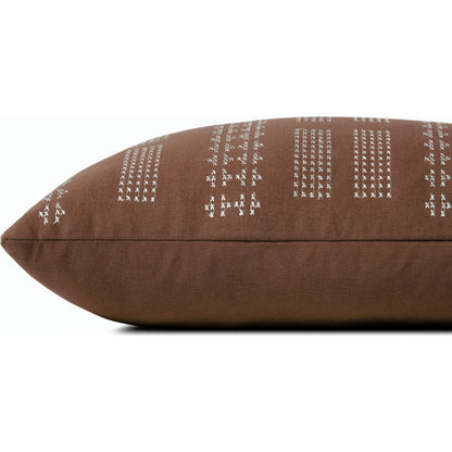 PJS0006 Pillow by Jean Stoffer x Loloi in clay, mist. Made from 100% cotton in a modern style.