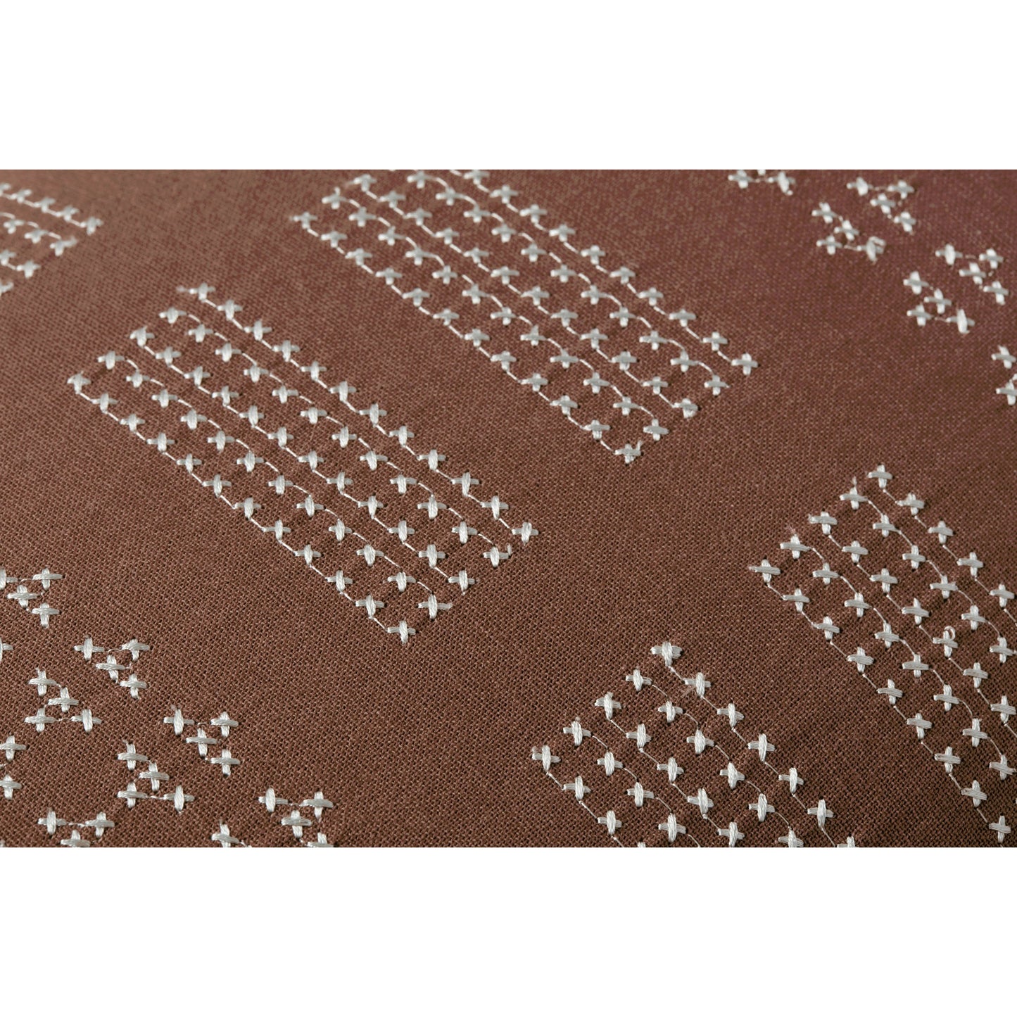 003 SI-2159854,SI-2159855 | Closeup | PJS0006 Pillow by Jean Stoffer x Loloi in clay, mist. Made from 100% cotton in a modern style.