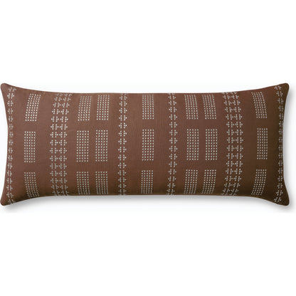 PJS0006 Pillow by Jean Stoffer x Loloi in clay, mist. Made from 100% cotton in a modern style.