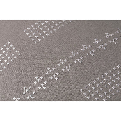 PJS0007 Pillow by Jean Stoffer x Loloi in grey. Made from 100% cotton in a modern style.
