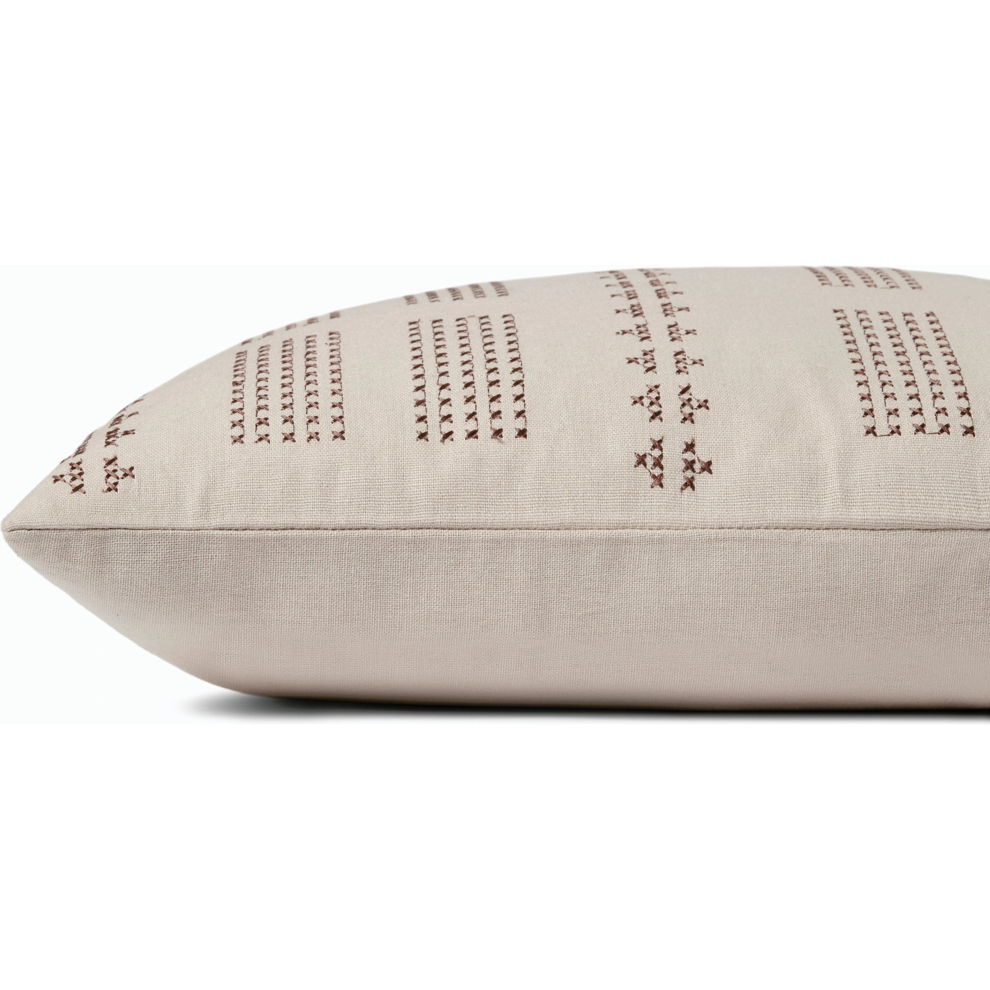 PJS0008 Pillow by Jean Stoffer x Loloi in natural. Made from 100% cotton in a modern style.