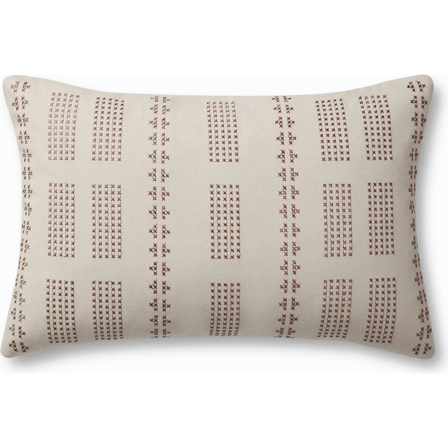 001 SI-2159858,SI-2159859 | Primary Silo | PJS0008 Pillow by Jean Stoffer x Loloi in natural. Made from 100% cotton in a modern style.