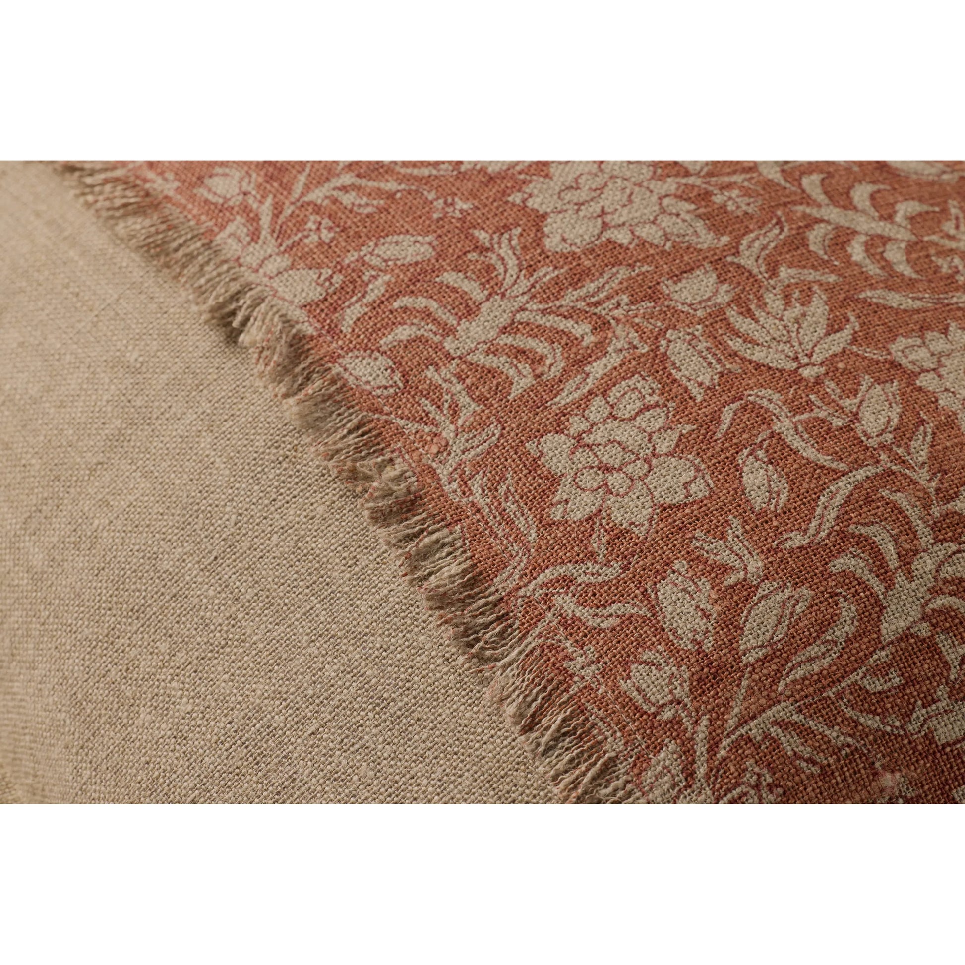 PLL0203 Pillow by Loloi in orange, natural. Made from 100% linen in a traditional style.