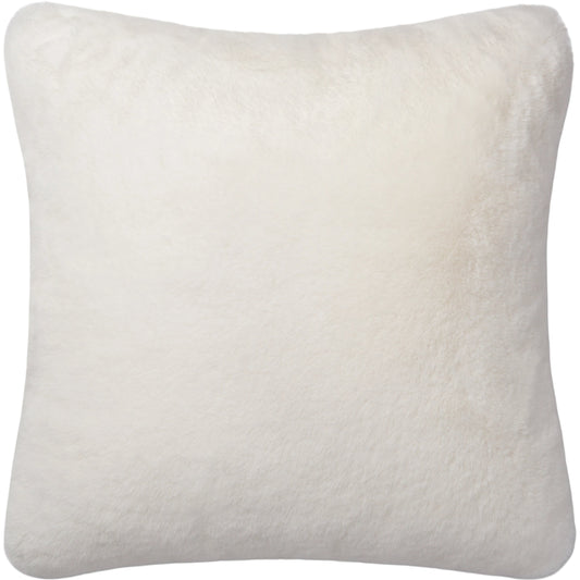 P0710 Pillow by Loloi in white. Made from 100% polyester in a modern style.