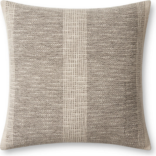 Dusk PAR0005 Pillow by Angela Rose x Loloi in charcoal, ivory. Made from 100% cotton in a unique style.