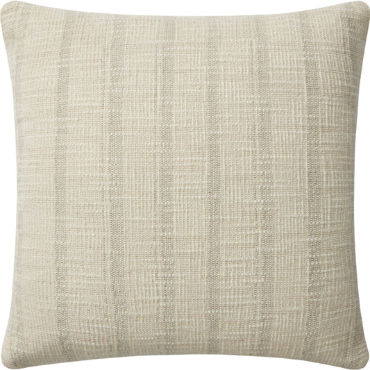 Joshua PAR0006 Pillow by Angela Rose x Loloi in ivory, grey. Made from 100% cotton in a unique style.