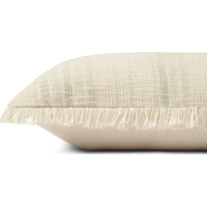 Forrest PAR0007 Pillow by Angela Rose x Loloi in ivory, sage. Made from 100% cotton in a unique style.