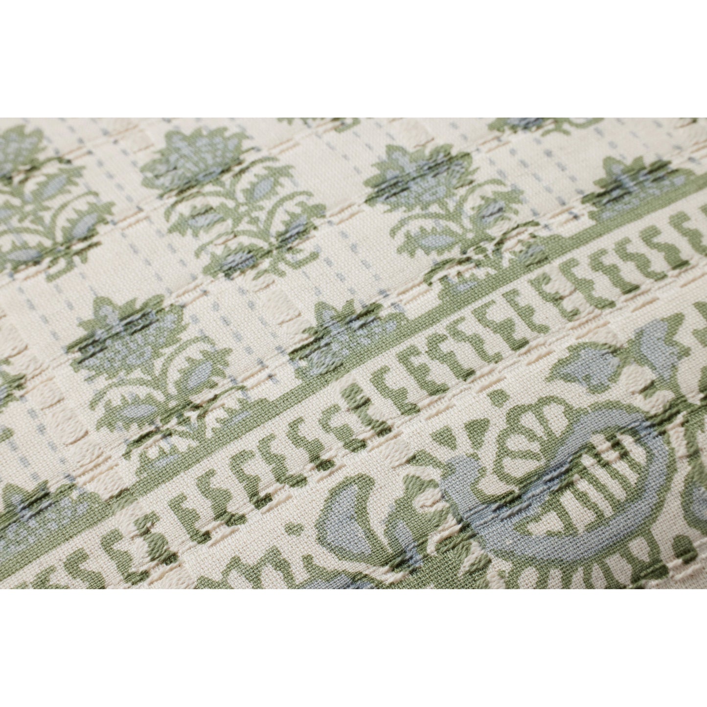004 SI-2156851,SI-2156852 | Closeup | PLL0113 Pillow by Loloi in sage, ivory. Made from 100% cotton in a modern style.