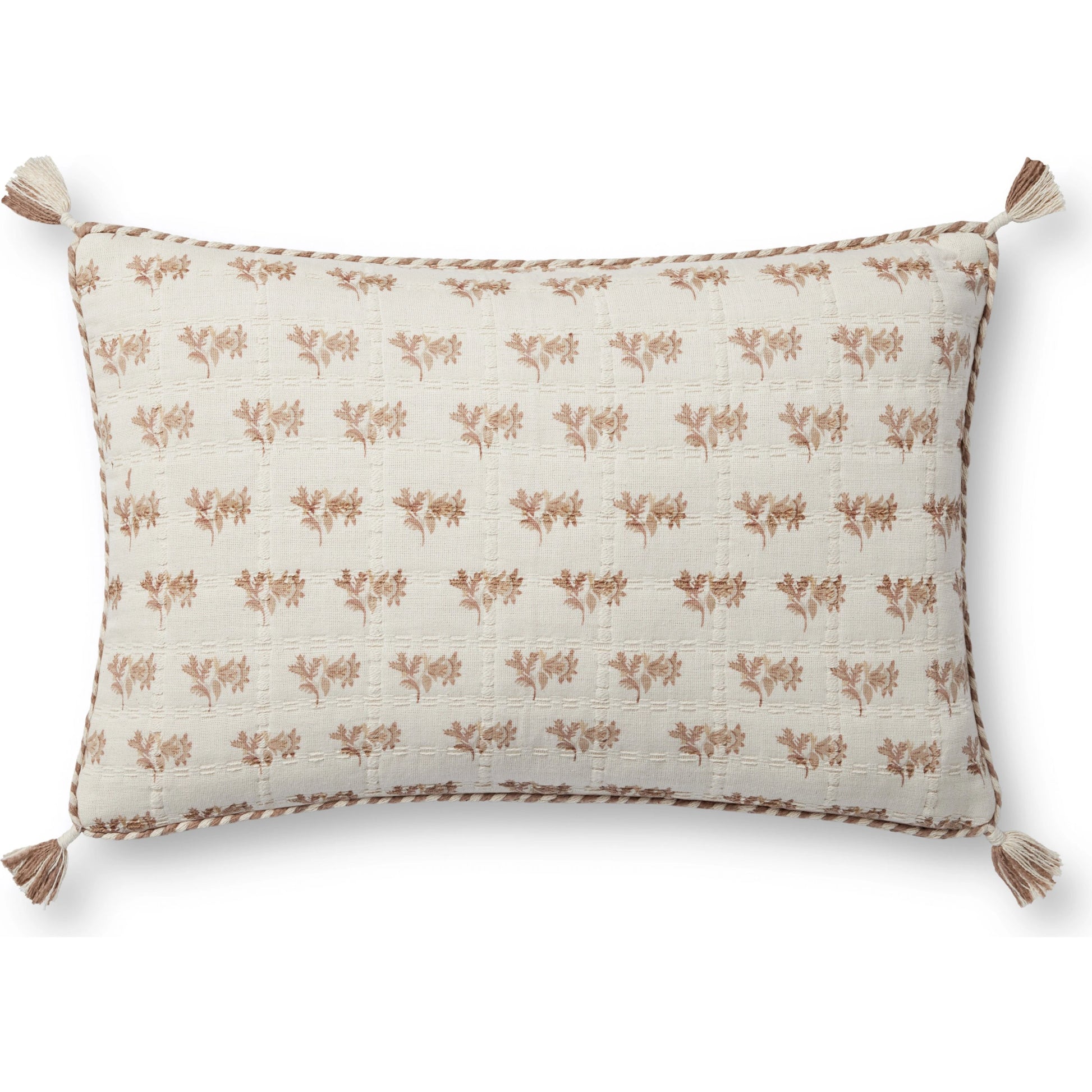 PLL0117 Pillow by Loloi in blush, ivory. Made from 100% cotton in a modern style.