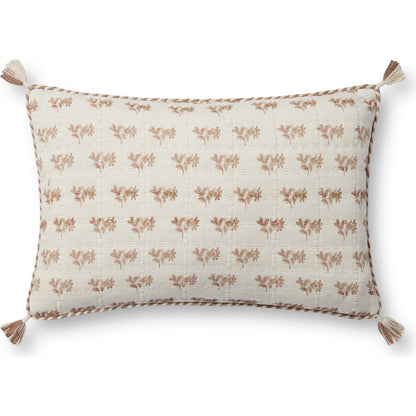 PLL0117 Pillow by Loloi in blush, ivory. Made from 100% cotton in a modern style.