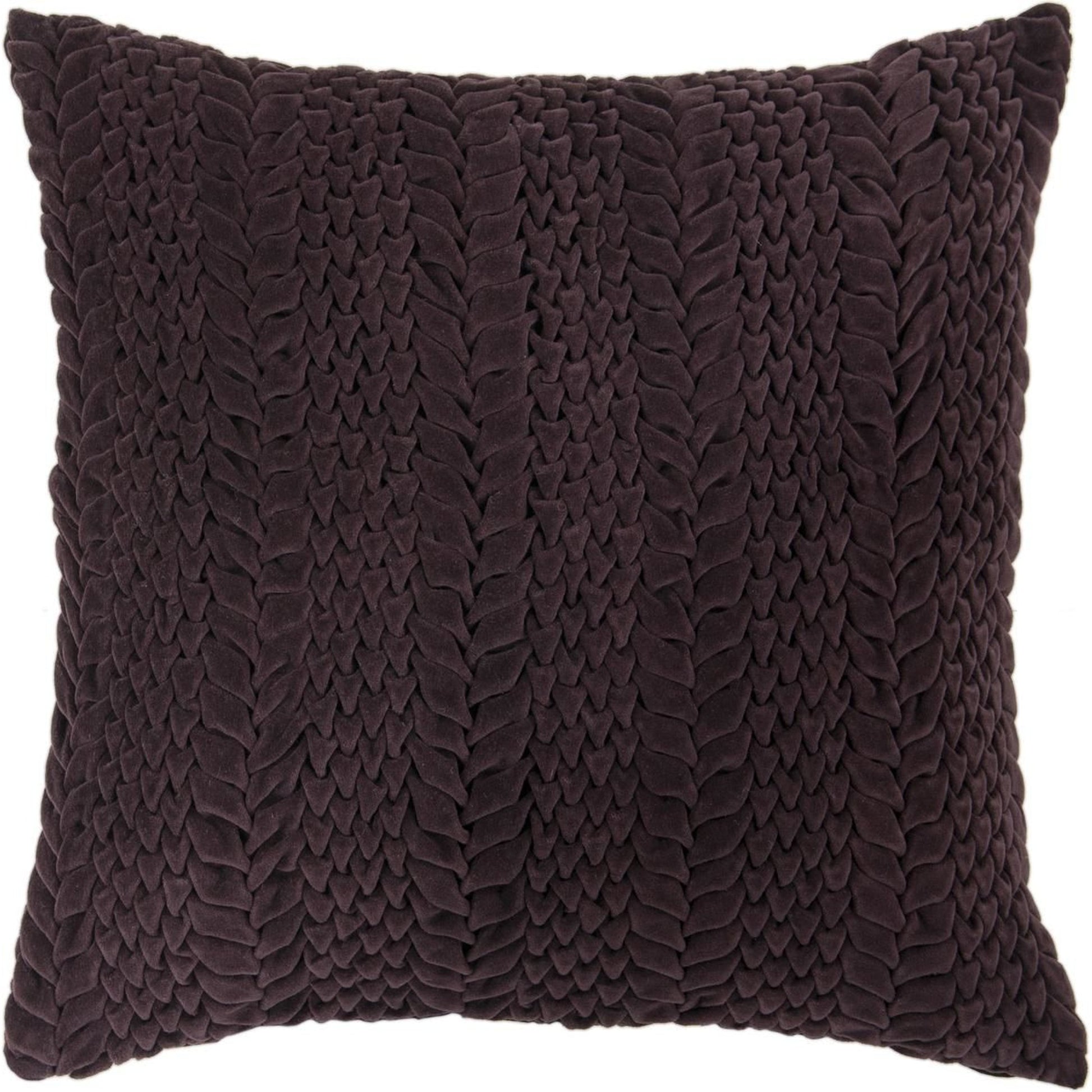 Velvet Luxe Pillow - 13257 by Surya in eggplant. Made from unique in a modern style.