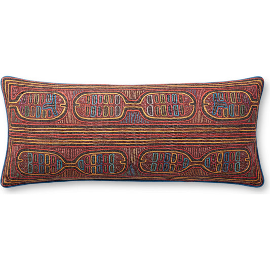PLL0107 Pillow by Loloi in berry, multi. Made from polyester / cotton in a modern style.